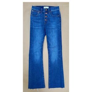 Madewell Cali Demi Bootcut Button Front Jeans Size 25